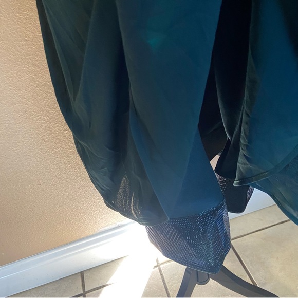 NWOT Lulus Sophisticated Charisma Dark Teal Tie-Strap A-Line Midi Dress - Picture 8 of 13